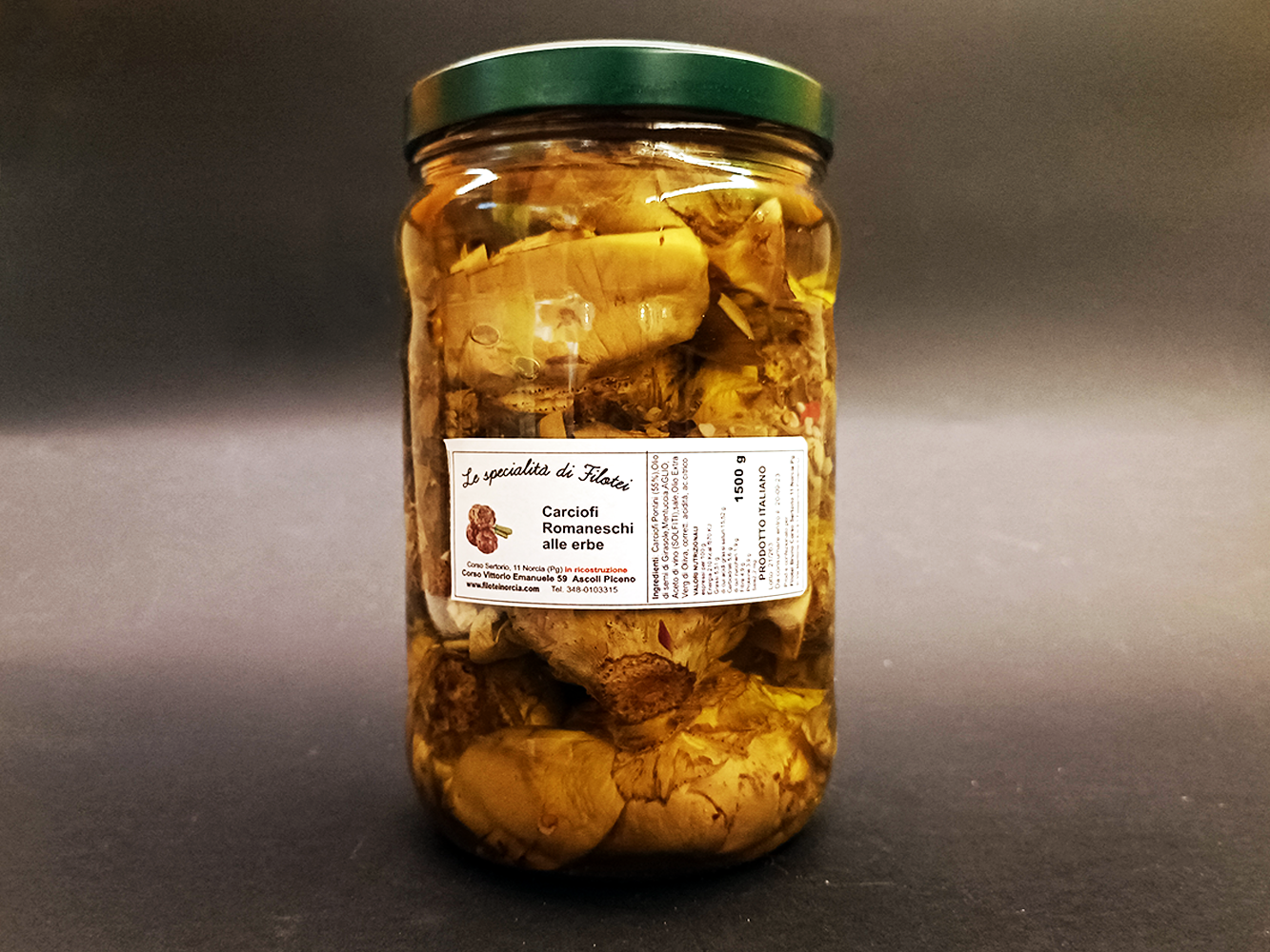 Carciofi Romaneschi alle erbe. Solo qualità Kg.1,700